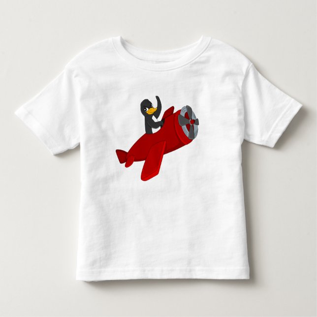 Flying penguing cartoon toddler t-shirt (Framsida)