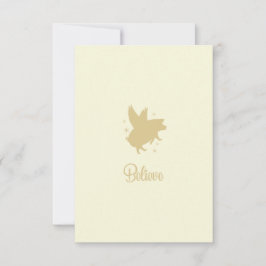 Flying Pig Believe Flat Note Card Anteckningskort