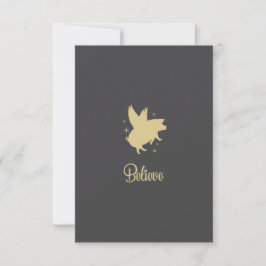 Flying Pig Believe Flat Note Card Anteckningskort