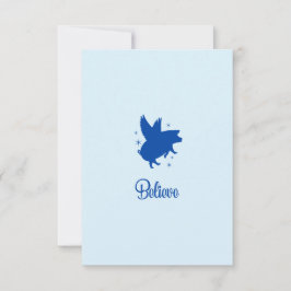 Flying Pig Believe Flat Note Card Anteckningskort