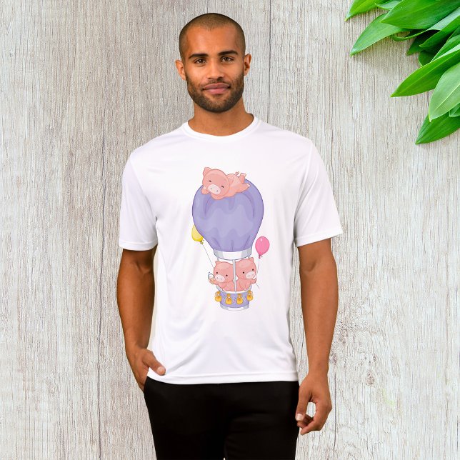 Flying Piggies in Hot Air Balloon T Shirt (Skapare uppladdad)