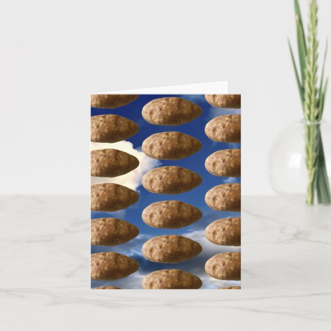 Flying Potatoes Space Potato Anteckningskort (Framsida)