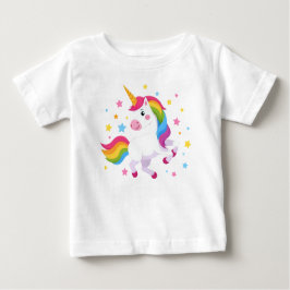 Flying Rainbow Unicorn With Stars T Shirt