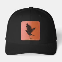 Flying Raven Poison Leather Patch Trucker Hat