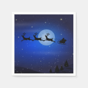 Flying Santa och hans renar Pappersservett