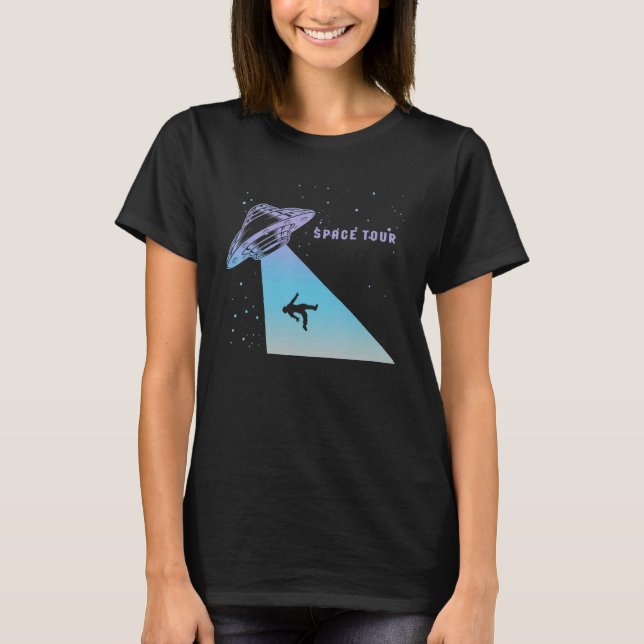 Flying Saucer UFO Astronauts are Aliens 13 T Shirt (Framsida)