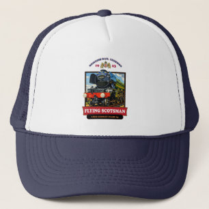 Flying Scotsman 4472 Ånglok Retroaffisch Keps