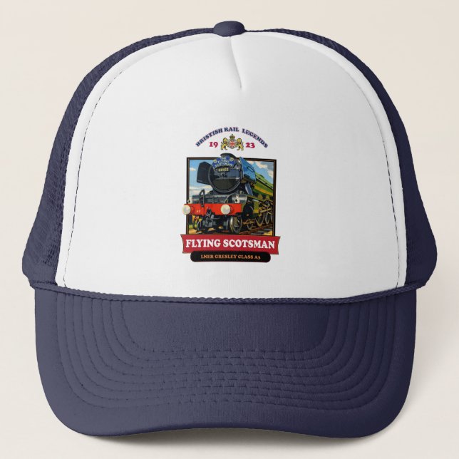 Flying Scotsman 4472 Ånglok Retroaffisch Keps (Framsida)