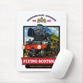 Flying Scotsman 4472 Ånglok Retroaffisch Musmatta