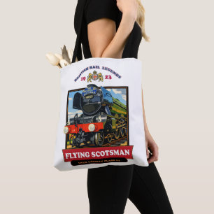 Flying Scotsman 4472 Ånglok Retroaffisch Tygkasse