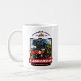 Flying Scotsman 4472 Steam Locomotive Retro Poster Kaffemugg