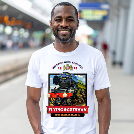 Flying Scotsman 4472 Steam Locomotive Retro Poster T Shirt