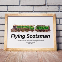 Flying Scotsman ångtåg engelskt lok