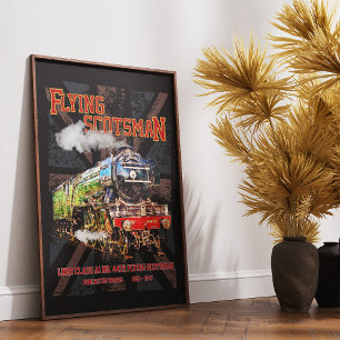 Flying Scotsman ångtåg engelskt lok Poster