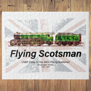Flying Scotsman ångtåg engelskt lok Pussel