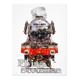 Flying Scotsman – Illustration av ånglok Fototryck