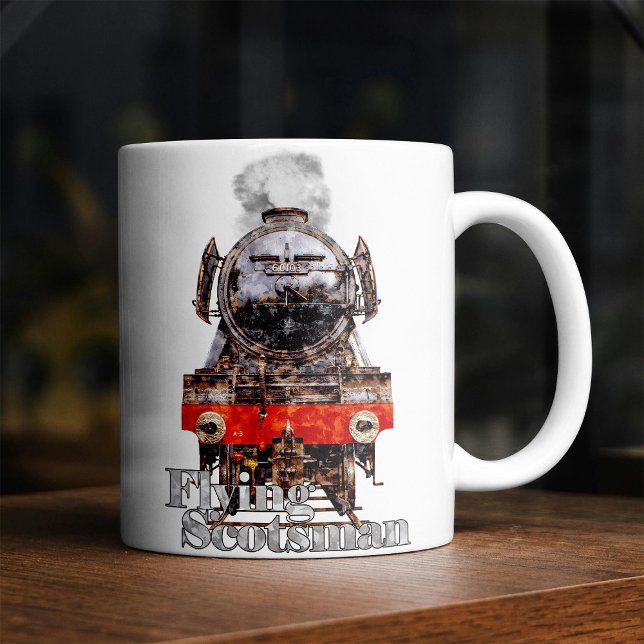Flying Scotsman – Illustration av ånglok Kaffemugg (Skapare uppladdad)
