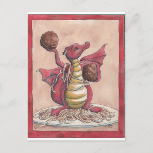 Flying Spaghetti Dragon Vykort