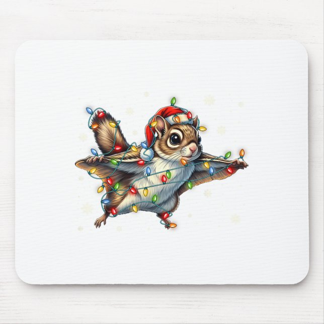 Flying Squirrel Christmas Lights Tee Merry Squirre Musmatta (Framsidan)