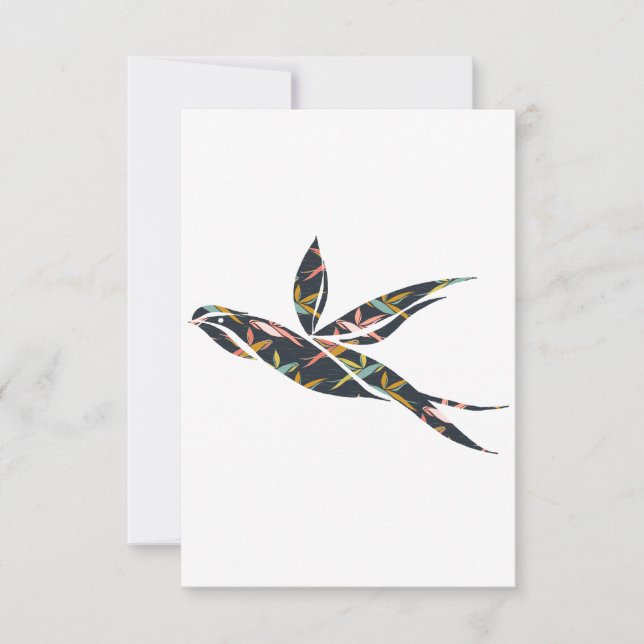 Flying swallow inbjudningar (Framsida)