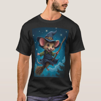 Flying – Witch Mouse Halloween TinyFur Shirt T
