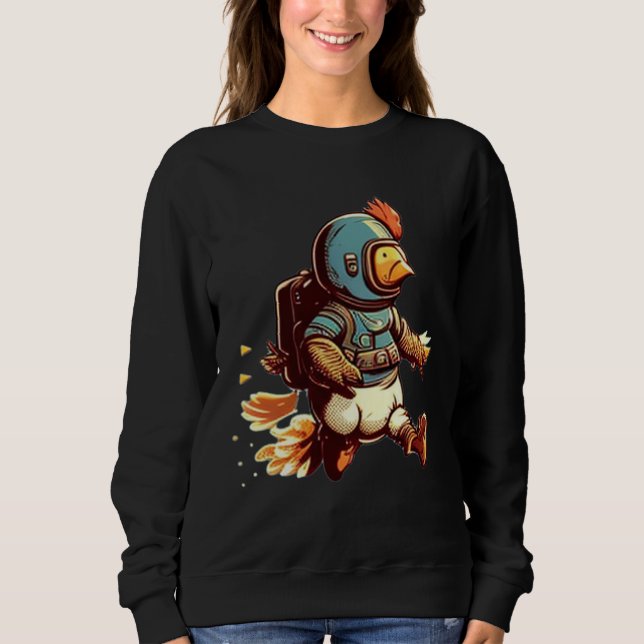 Flying with Jet Pack  Chicken T Shirt (Framsida)