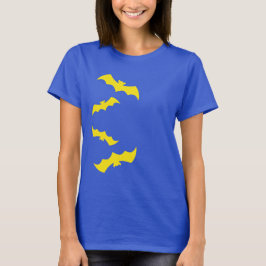 Flying Yellow Halloween Bats T Shirt
