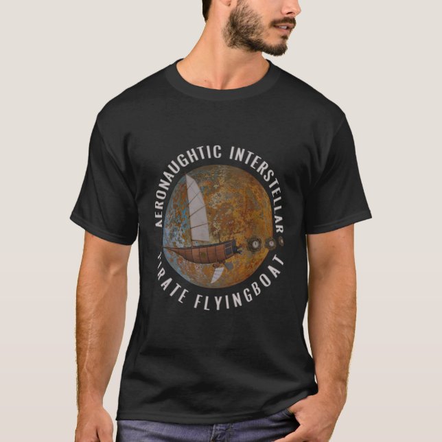 Flyingbåtens Steamp i Pirat vid universitet T Shirt (Framsida)