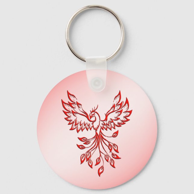 Flykt av en Fenix Röd på Rosa Nyckelring (Framsida)