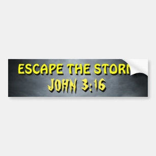 Flykt den stormJohn 3:16 Bildekal