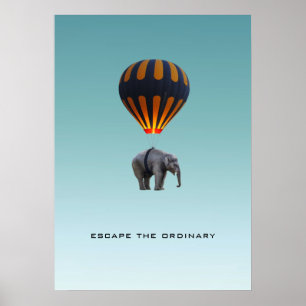 FLYKT ELEFANTAFFISCHEN FÖR DET VANLIGA %PIPE% POSTER