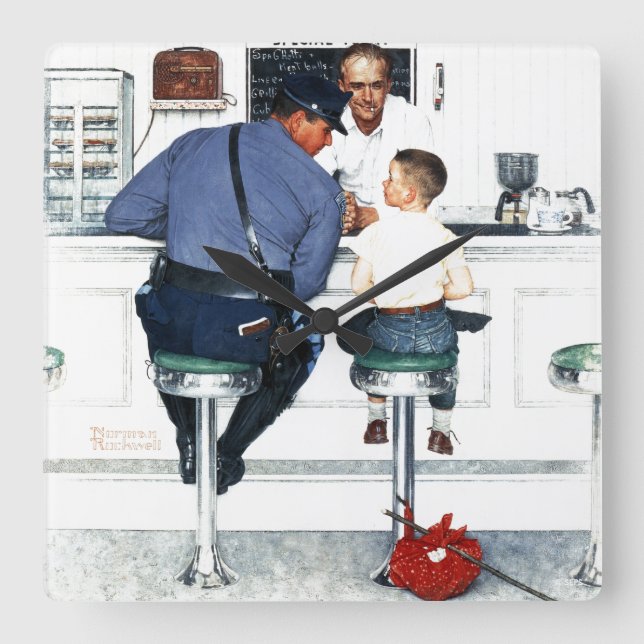 Flykt Fyrkantig Klocka (Framsida)