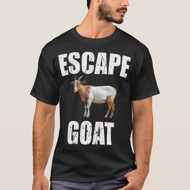 Flykt Geting Scapegoat Djur Huda Humor Ö T Shirt (Framsida)