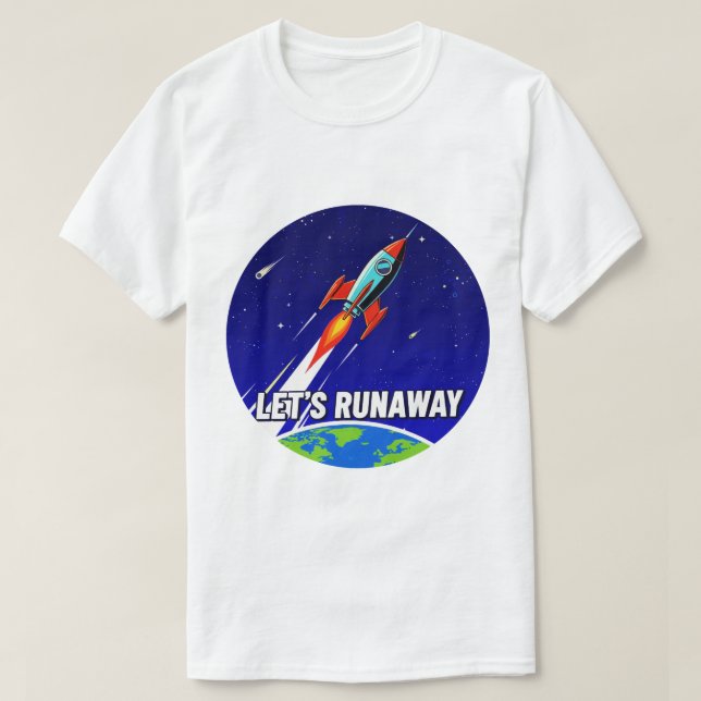 Flykt-T-Shirt T Shirt (Design framsida)