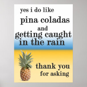 "Flykt" - trycket för Pina Colada sångkonst Poster