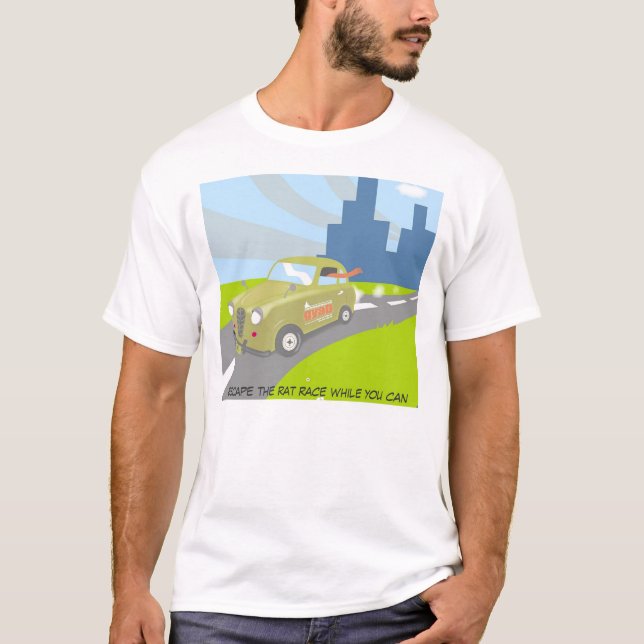 Flykten karriärjaktstunderna kan du t-shirt (Framsida)
