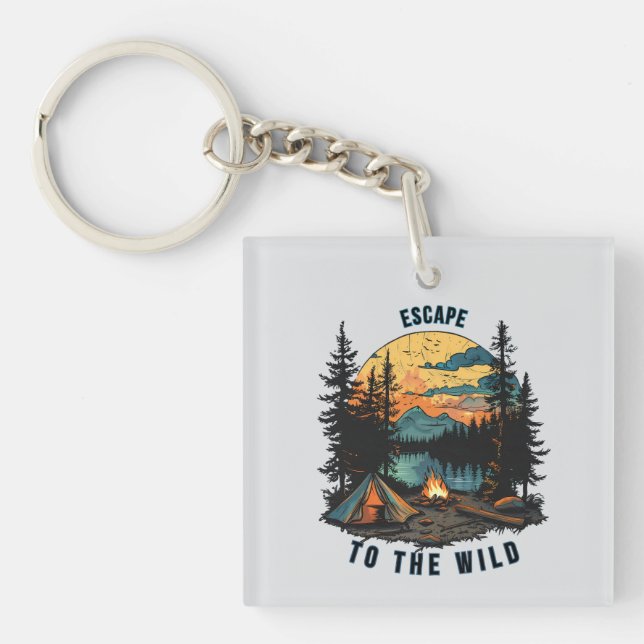 Flykten Till Det Vilda Vintage Camping Solnedgång  (Framsidan)