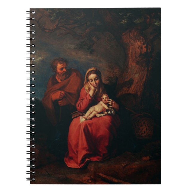 Flykten till Egypten av Abraham Bloemaert  Anteckningsbok (Framsidan)