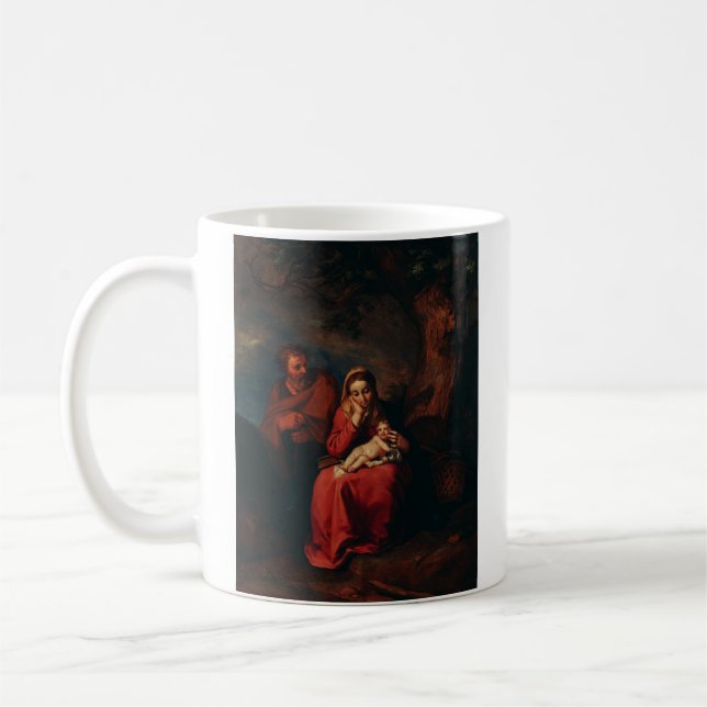 Flykten till Egypten av Abraham Bloemaert  Kaffemugg (Vänster)