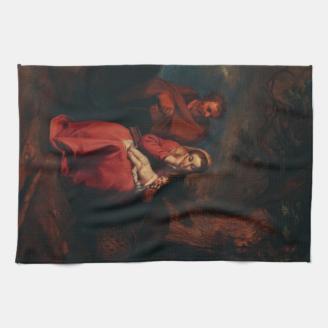 Flykten till Egypten av Abraham Bloemaert  Kökshandduk (Horisontell)