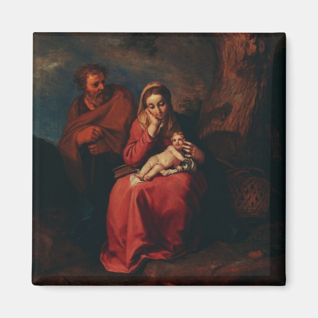 Flykten till Egypten av Abraham Bloemaert  Magnet (Framsidan)