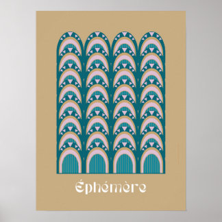 flyktig art deco poster