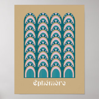 flyktig Art Deco-stil Poster