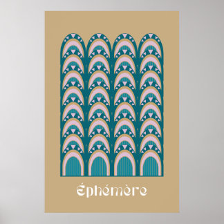 flyktig Art Deco-stil Poster