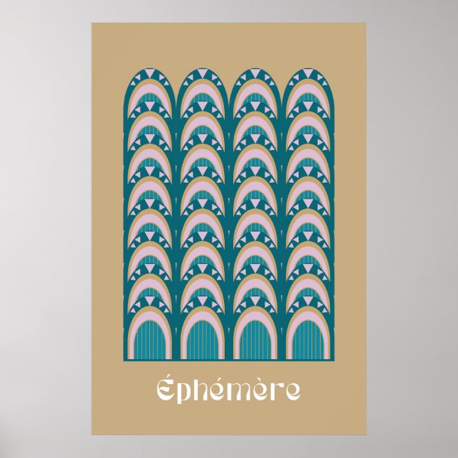 flyktig Art Deco-stil Poster (Framsidan)