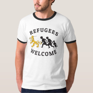 Flyktingar välkomnar Suomileijona Tee Shirt