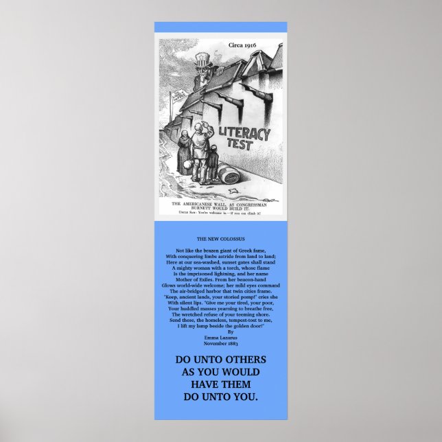 Flyktingar Vintage för politisk Tecknad Poster (Framsidan)