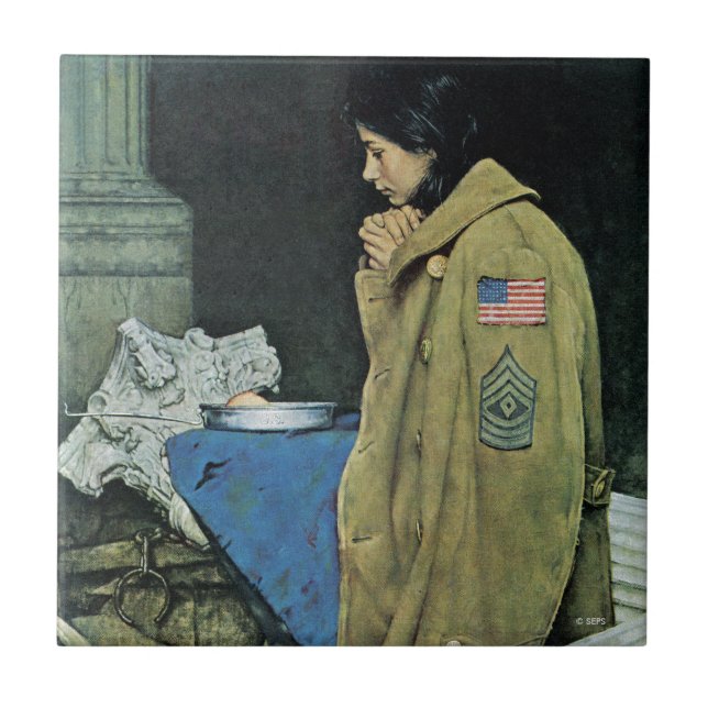 Flyktingarnas Thanksgiving Kakelplatta (Framsidan)