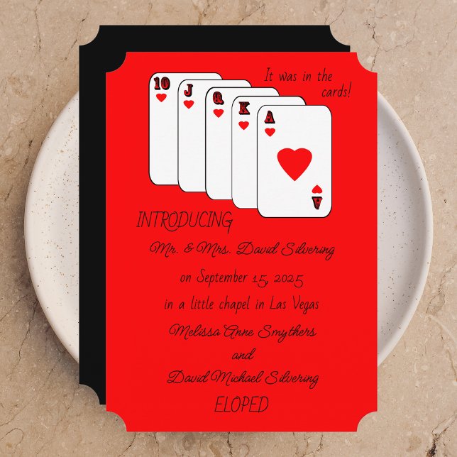 Flyktingkunngörelse Royal Flush Inbjudningar (Skapare uppladdad)