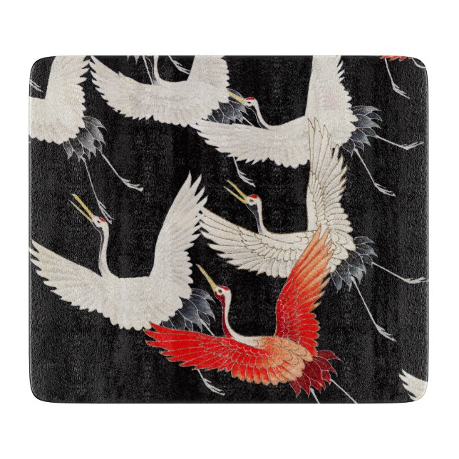 Flyktingtranes: Japansk Bird Kimono Art (Framsidan)